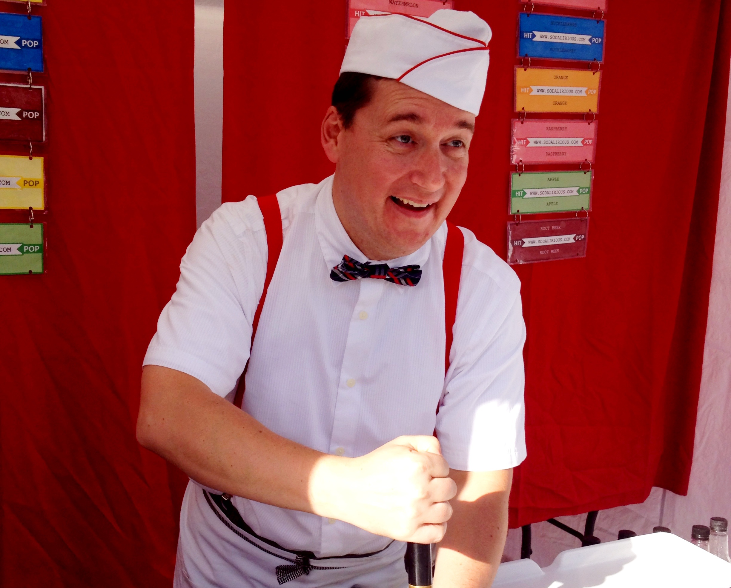 Soda jerks for hire performing handcrafted drinks at a 1950s soda bar event
